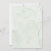 Invitation Baby shower d'animaux de bois vert Sage (Dos)