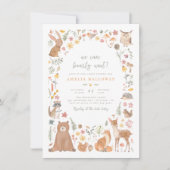 Invitation Baby shower d'animaux de forêt de Bearly Wait Wood (Devant)