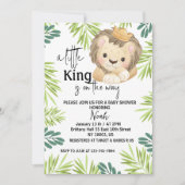 Invitation baby shower d'animaux safari bébé lion king (Devant)