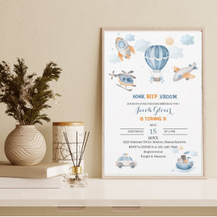 Invitation Baby shower d'anniversaire de la transmission de l