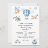 Invitation Baby shower d'anniversaire de la transmission de l (Devant)