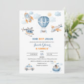 Invitation Baby shower d'anniversaire de la transmission de l (Debout devant)