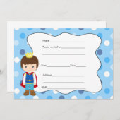 Invitation Baby shower d'anniversaire Prince Rempl (Devant / Derrière)