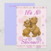 Invitation Baby shower dansant (Devant / Derrière)