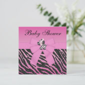 Invitation Baby shower d'apparence de Parties scintillant et  (Debout devant)