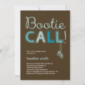 Invitation Baby shower d'appel Bootie - Bleu (Devant)
