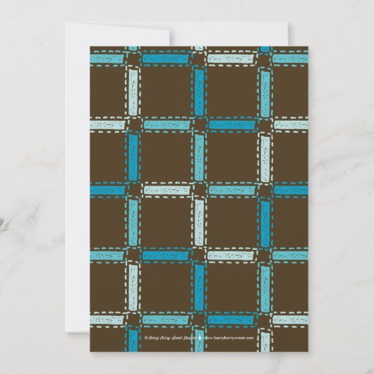 Invitation Baby shower d'appel Bootie - Bleu (Dos)