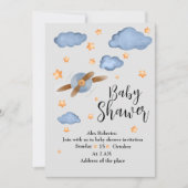 Invitation Baby shower d'aquarelle (Devant)