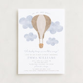 Invitation Baby shower d'aquarelle à ballon à air 