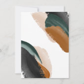 Invitation Baby shower d'aquarelle abstrait en terre cuite ve (Dos)