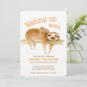 Invitation Baby shower d'aquarelle animal mignon (Debout devant)