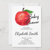 Invitation Baby shower d'aquarelle Apple (Devant)