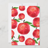 Invitation Baby shower d'aquarelle Apple (Dos)