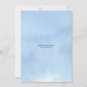 Invitation Baby shower d'aquarelle aux bleuets doux (Dos)