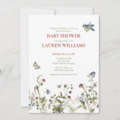 Invitation Baby shower d'aquarelle aux fraises doux Berry (Devant)