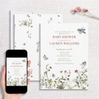 Baby shower d'aquarelle aux fraises doux Berry