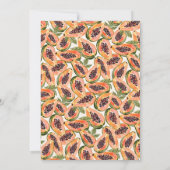 Invitation Baby shower d'aquarelle aux fruits de Papaya (Dos)