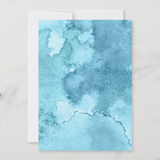 Invitation Baby shower d'aquarelle bleu (Dos)