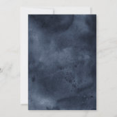 Invitation Baby shower d'aquarelle bleu marine (Dos)