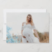 Invitation Baby shower d'aquarelle bleu Ours polaire (Dos)