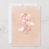 Invitation Baby shower d'aquarelle bleu Teddy Bear (Dos)