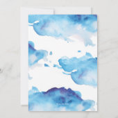 Invitation Baby shower d'aquarelle bleu Vous avez cette maman (Dos)