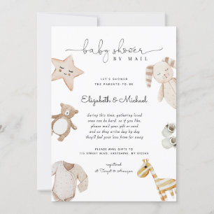 Invitation Baby shower d'aquarelle Boho neutre par sexe par c