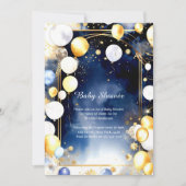 Invitation Baby shower d'aquarelle céleste (Devant)