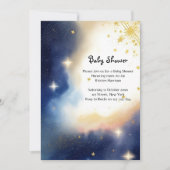 Invitation Baby shower d'aquarelle céleste (Devant)