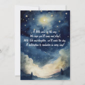 Invitation Baby shower d'aquarelle céleste étoilé (Dos)