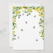 Invitation Baby shower d'aquarelle citron (Dos)