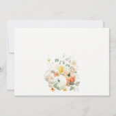 Invitation Baby shower d'aquarelle Citrouille fleur sauvage (Dos)
