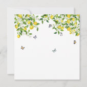 Invitation Baby shower d'aquarelle Citrus citron (Dos)