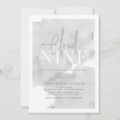 Invitation Baby shower d'aquarelle Cloud 9 Grey Sky (Devant)