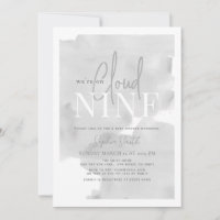 Baby shower d'aquarelle Cloud 9 Grey Sky