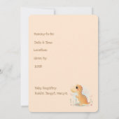 Invitation Baby shower d'aquarelle Cute Dinosaur (Dos)