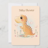 Invitation Baby shower d'aquarelle Cute Dinosaur (Devant)