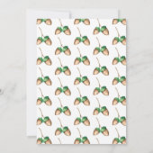 Invitation Baby shower d'aquarelle d'automne en bois d'écureu (Dos)