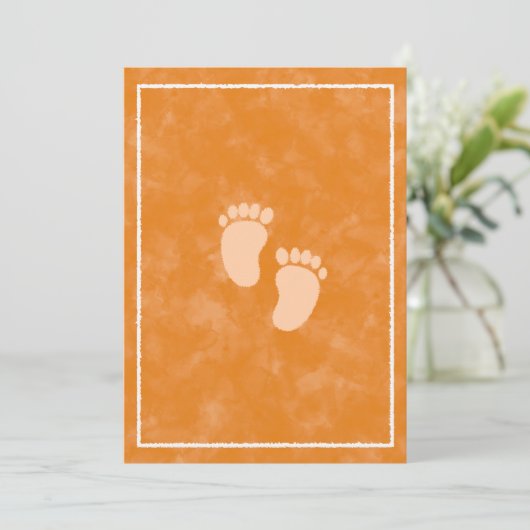 Invitation Baby shower d'aquarelle d'automne Modèle rectangle (Debout devant)