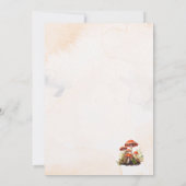 Invitation Baby shower d'aquarelle de champignon (Dos)