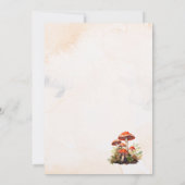 Invitation Baby shower d'aquarelle de champignon lunaire (Dos)