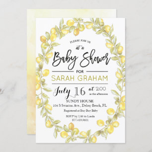 Invitation Baby shower d'aquarelle de courge de ci