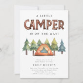 Invitation Baby shower d'aquarelle de la forêt de  (Devant)