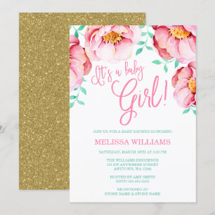 Invitation Baby shower d'aquarelle de la Monnaie r