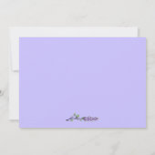 Invitation Baby shower d'aquarelle de lavande eucalyptus (Dos)