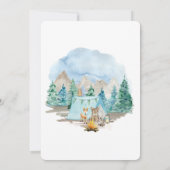 Invitation Baby shower d'aquarelle de l'Ours des Cerfs (Dos)