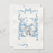 Invitation Baby shower d'aquarelle de l'ours en peluche (Dos)