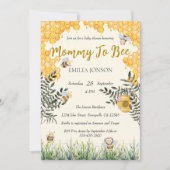 Invitation Baby shower d'aquarelle de maman neutre pour être (Devant)