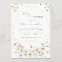 Baby shower d'aquarelle de marais blancs