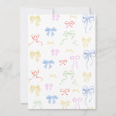 Invitation Baby shower d'aquarelle de rubans vintages (Dos)